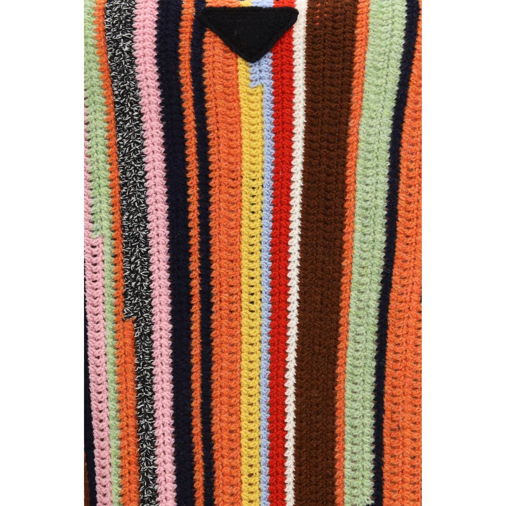 Elevate your wardrobe with the Prada Multicolor Wool Sweatshirt from the SS26 collection, a luxurious blend of wool and cashmere that embodies refined sophistication.