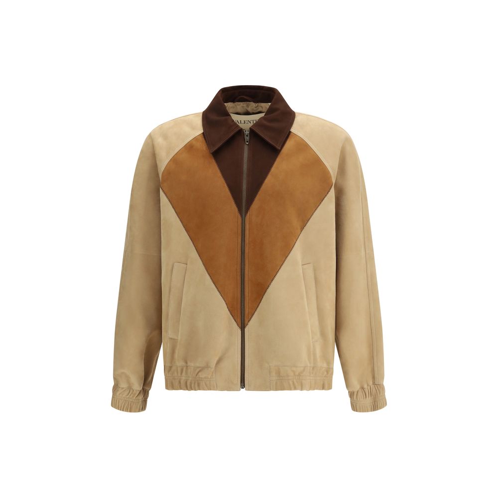 Discover the Valentino Brown Leather Jacket, a masterpiece of 100% goatskin from the SS26 collection, blending luxury and contemporary elegance for the discerning individual.