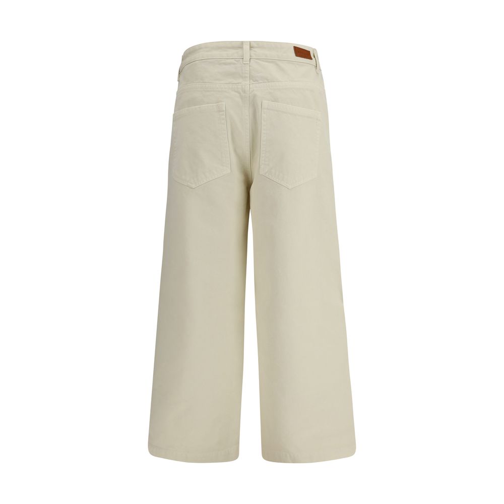 Moncler Beige Cotton Casual Pants - Luxury Trousers for Elegance