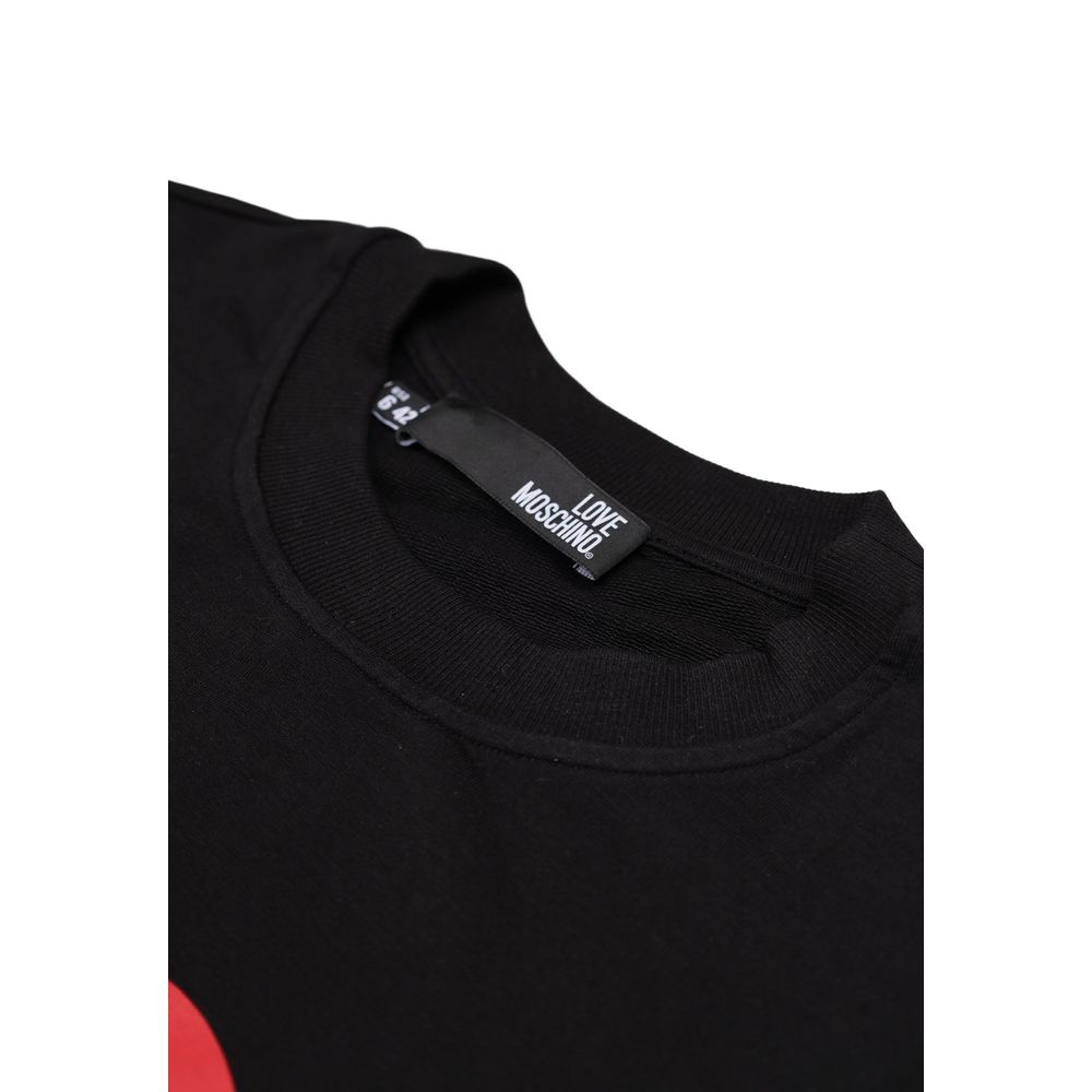 Love Moschino Black Cotton Sweatshirt - Effortless Luxe Comfort