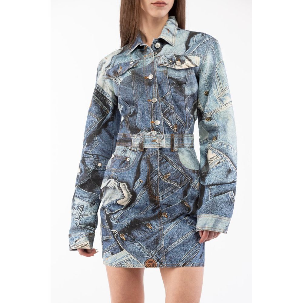 Elevate your style with the Moschino Multicolor Cotton Casual Dress, a masterpiece of luxurious craftsmanship and vibrant design, perfect for any sophisticated occasion.