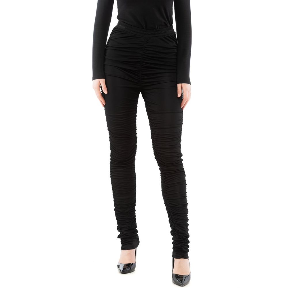 Elevate your wardrobe with Moschino's Black Viscose Casual Pants, a luxurious blend of comfort and elegance, meticulously crafted for the discerning individual.