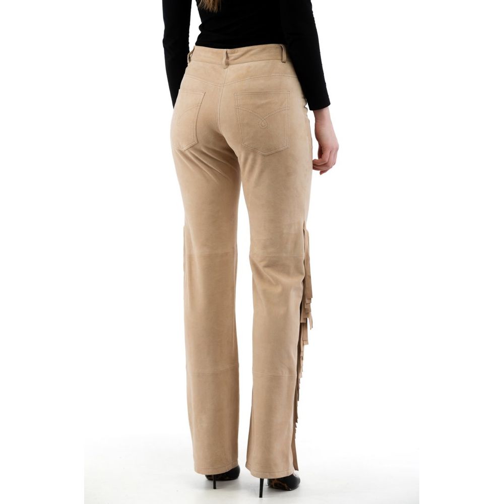 Moschino Beige Cotton Casual Pants