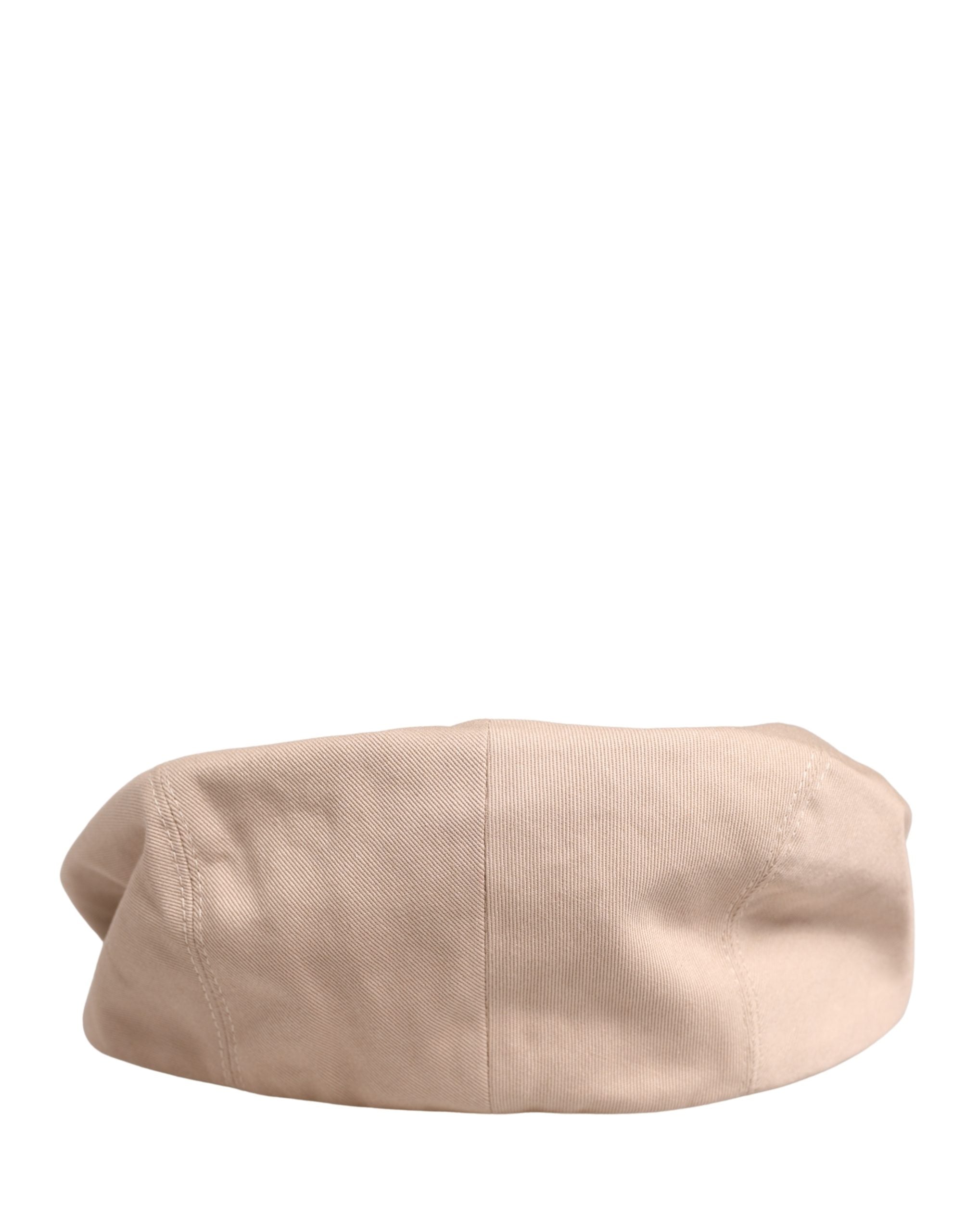Dolce & Gabbana Beige Cotton Newsboy Hat - Timeless Luxury