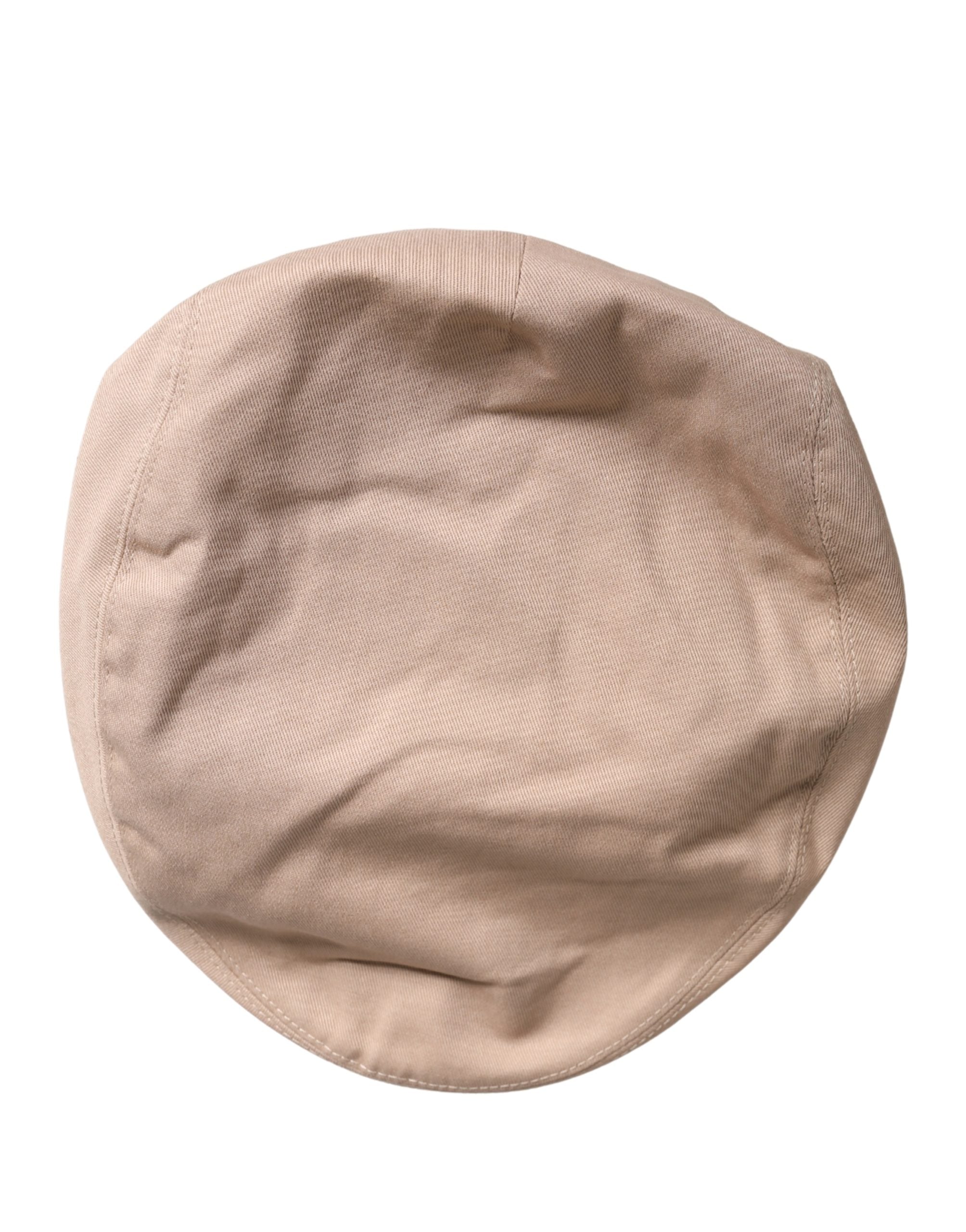 Dolce & Gabbana Beige Cotton Newsboy Hat - Timeless Luxury