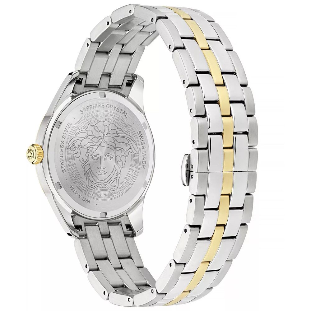 Versace Gray Stainless Steel Dress Watch - Timeless Luxury Elegance