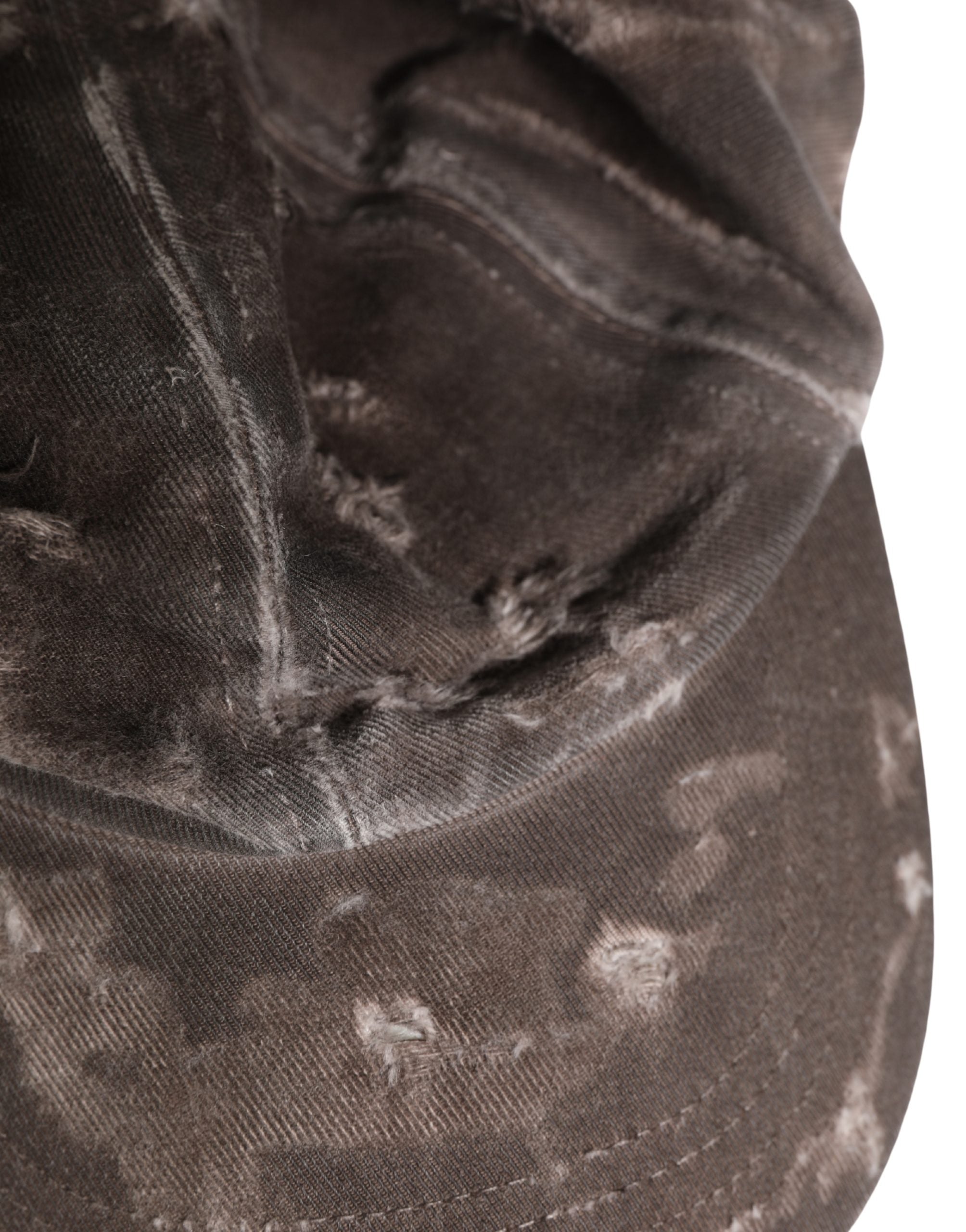 Dolce & Gabbana Brown Cotton Distressed Baseball Cap - Luxury Statement