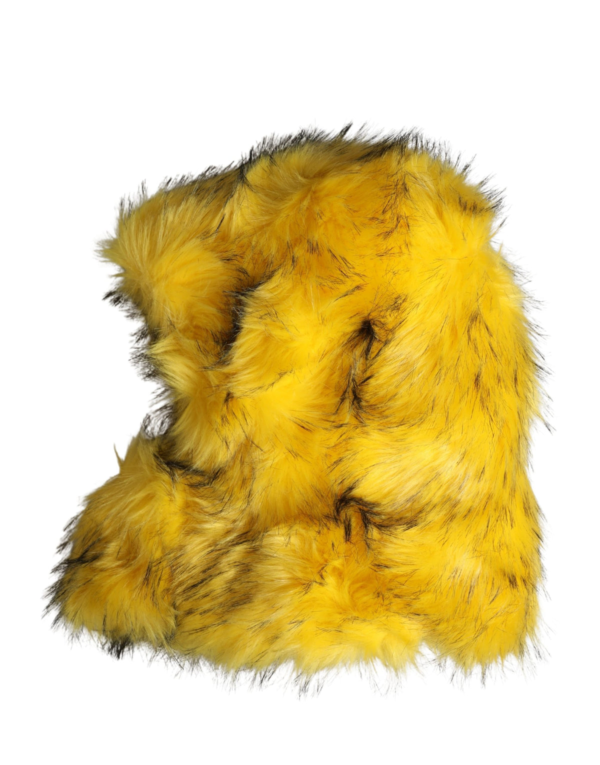 Indulge in the luxurious allure of the Dolce & Gabbana Yellow Modacrylic Fur Bucket Hat, a masterpiece of Italian craftsmanship that elevates your winter elegance.