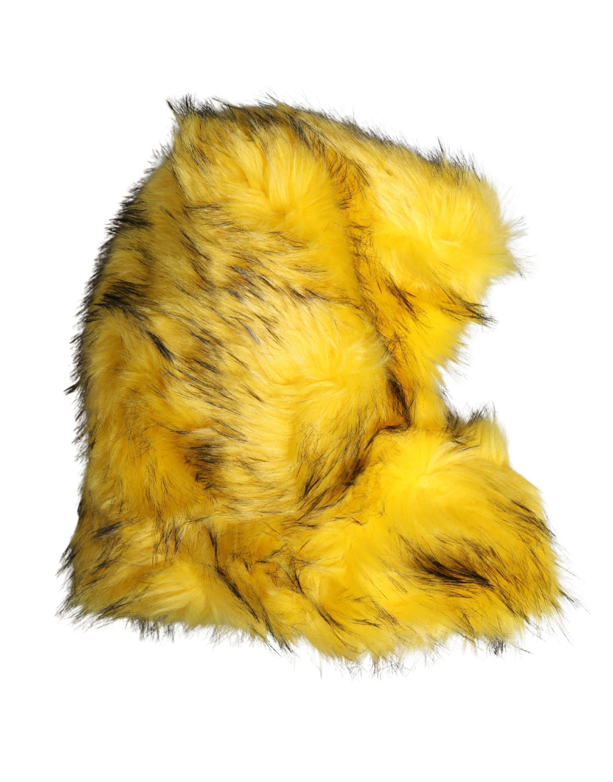 Elevate your winter style with the Dolce & Gabbana Yellow Modacrylic Fur Bucket Hat, a luxurious accessory crafted in Italy, embodying sophistication and warmth.