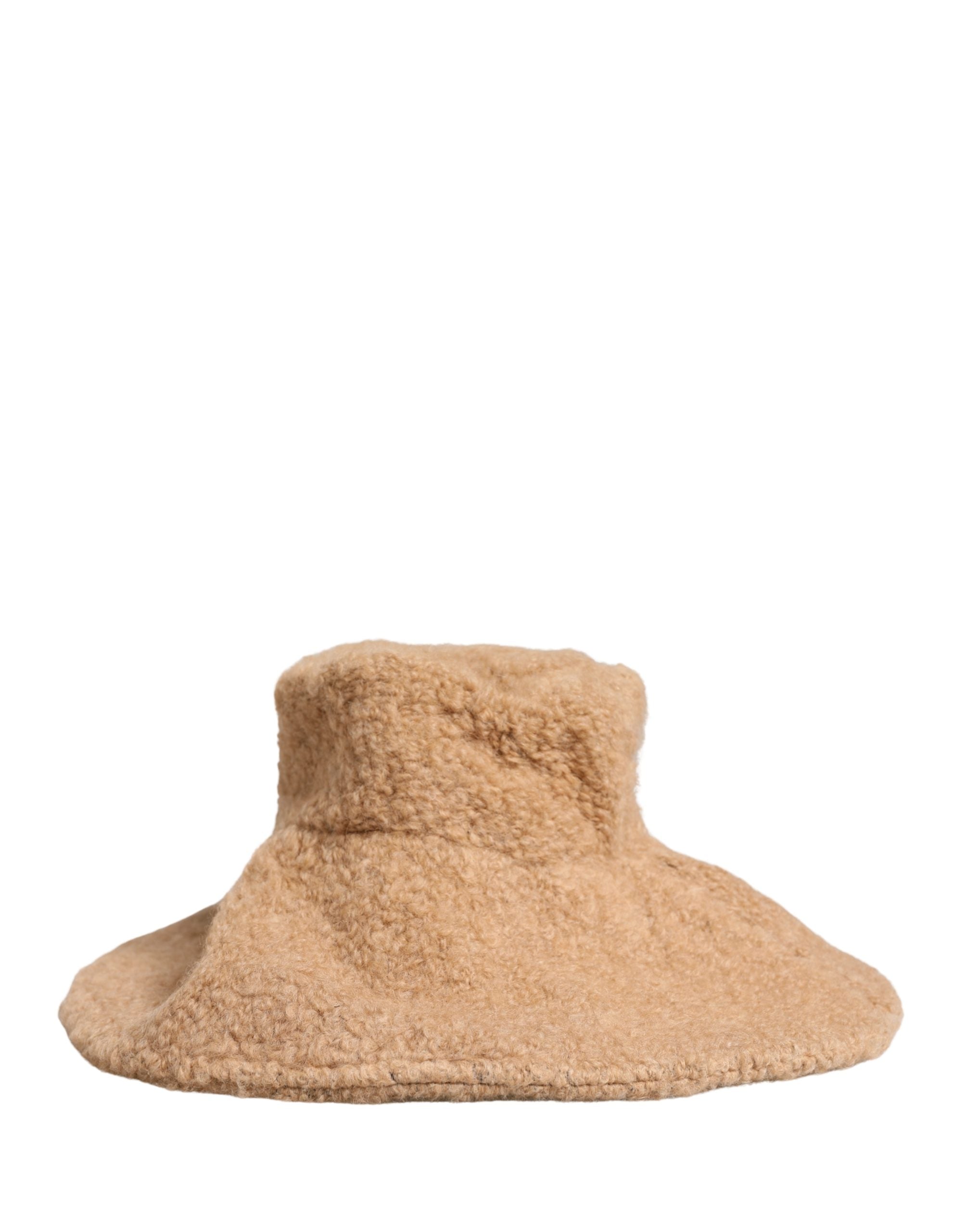 Indulge in the exquisite Dolce & Gabbana Beige Virgin Wool Capello Hat, a luxurious blend of warmth and elegance, crafted in Italy for the discerning fashion connoisseur.