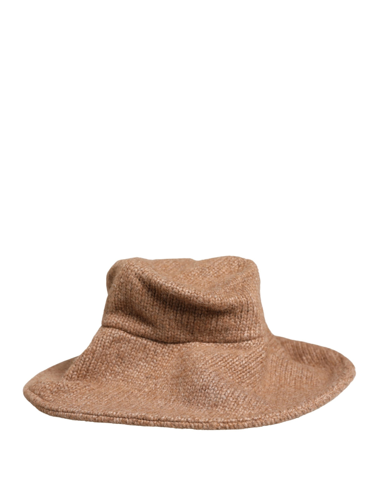 Indulge in the exquisite Dolce & Gabbana Brown Llama Wool Knitted Capello Hat, where luxurious craftsmanship meets timeless elegance, perfect for the discerning individual.