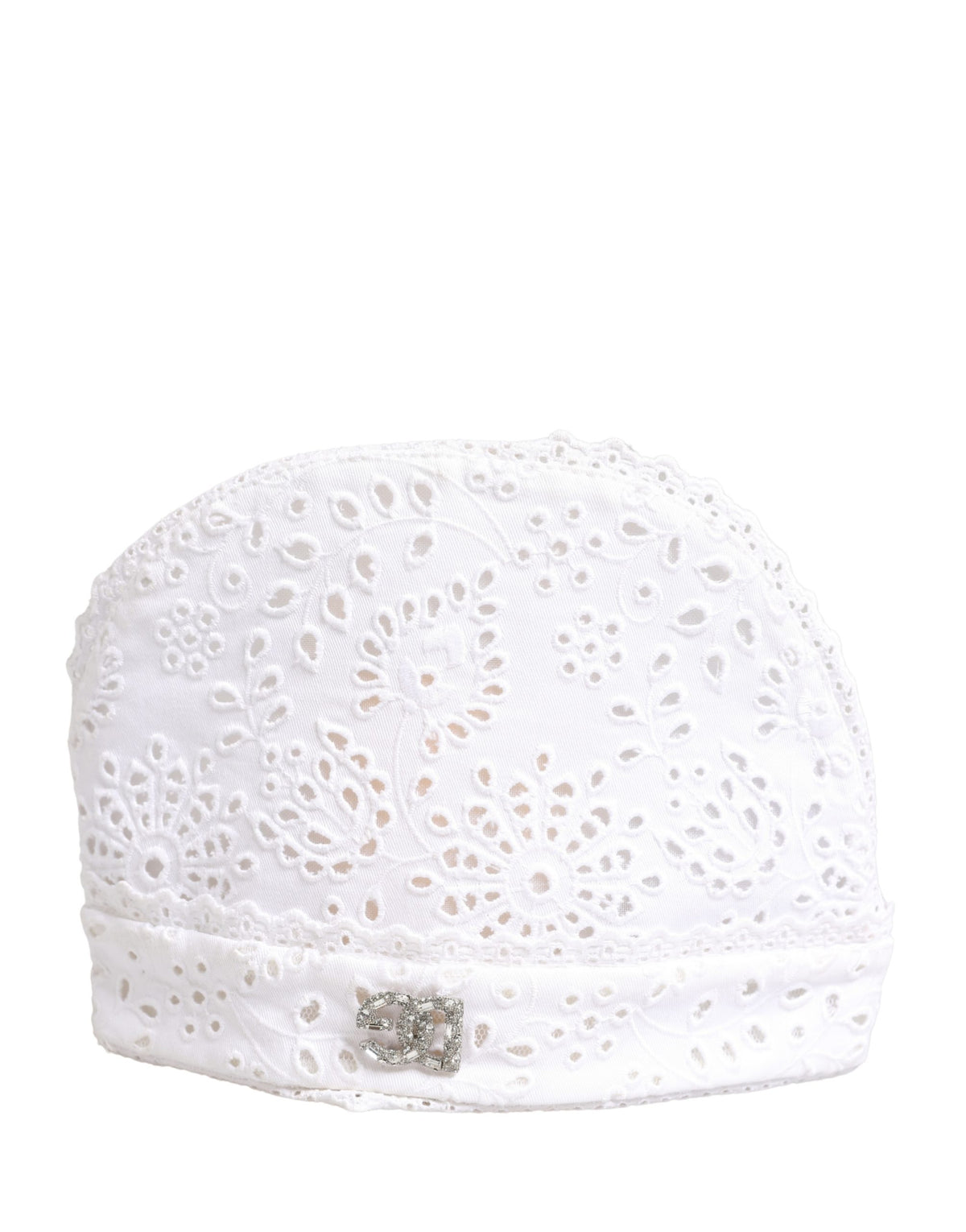 Elevate your style with the Dolce & Gabbana White Cotton Embroidered DG Crystal Headwear Hat, a luxurious blend of comfort and sophistication, crafted in Italy.