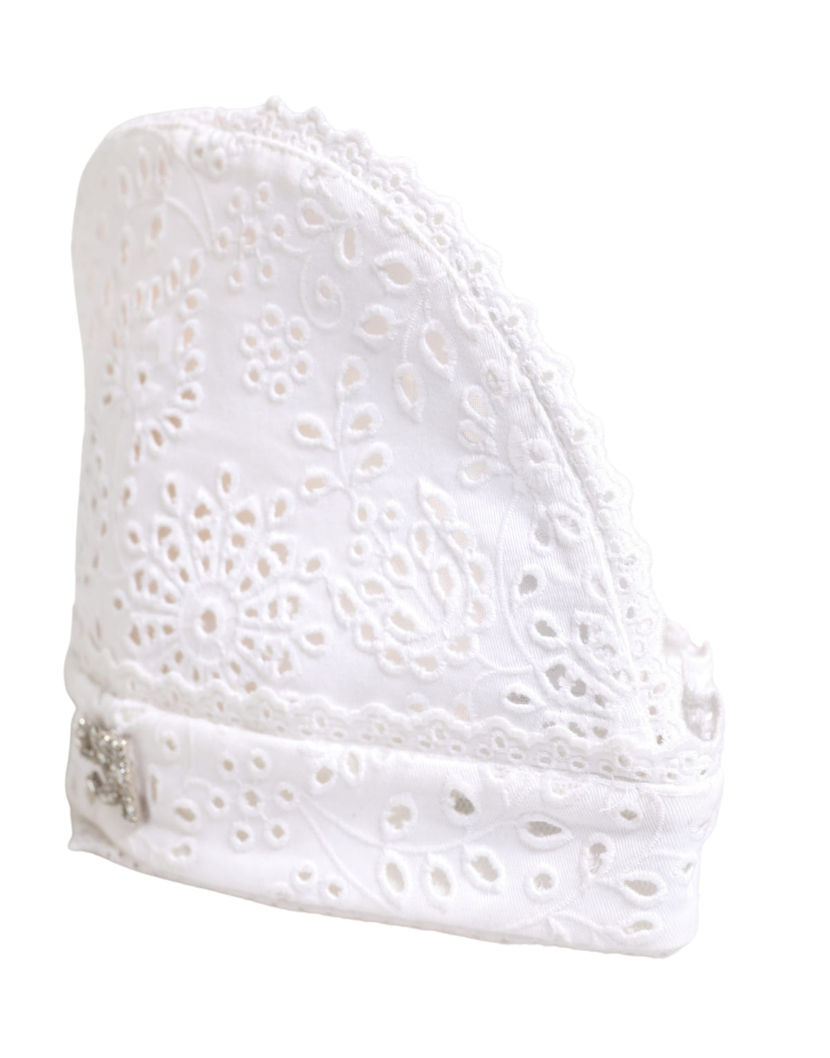 Elevate your style with the Dolce & Gabbana White Cotton Embroidered DG Crystal Headwear Hat, a luxurious blend of comfort and elegance, crafted in Italy for the discerning individual.
