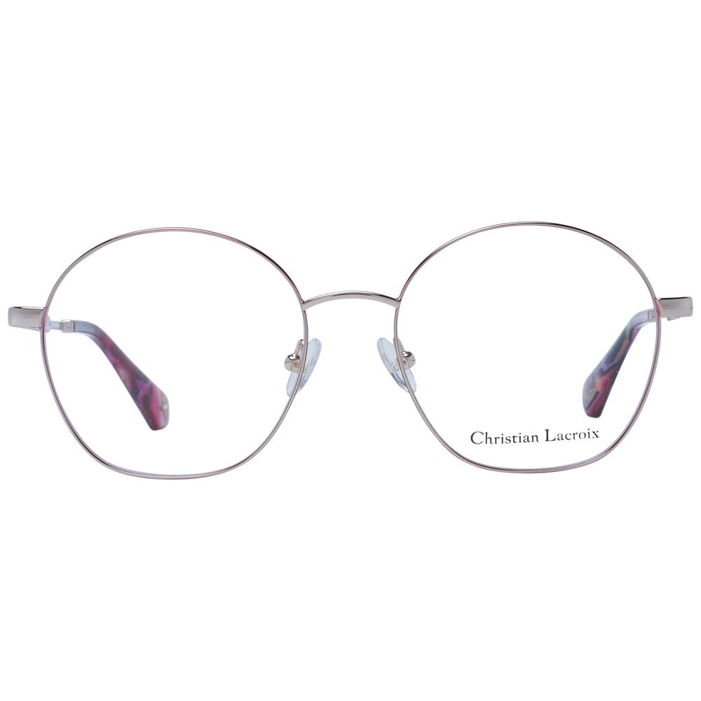 Elevate your style with Christian Lacroix Gold Stainless Steel Glasses, a masterpiece of opulence and sophistication, designed for the discerning individual who embodies luxury.