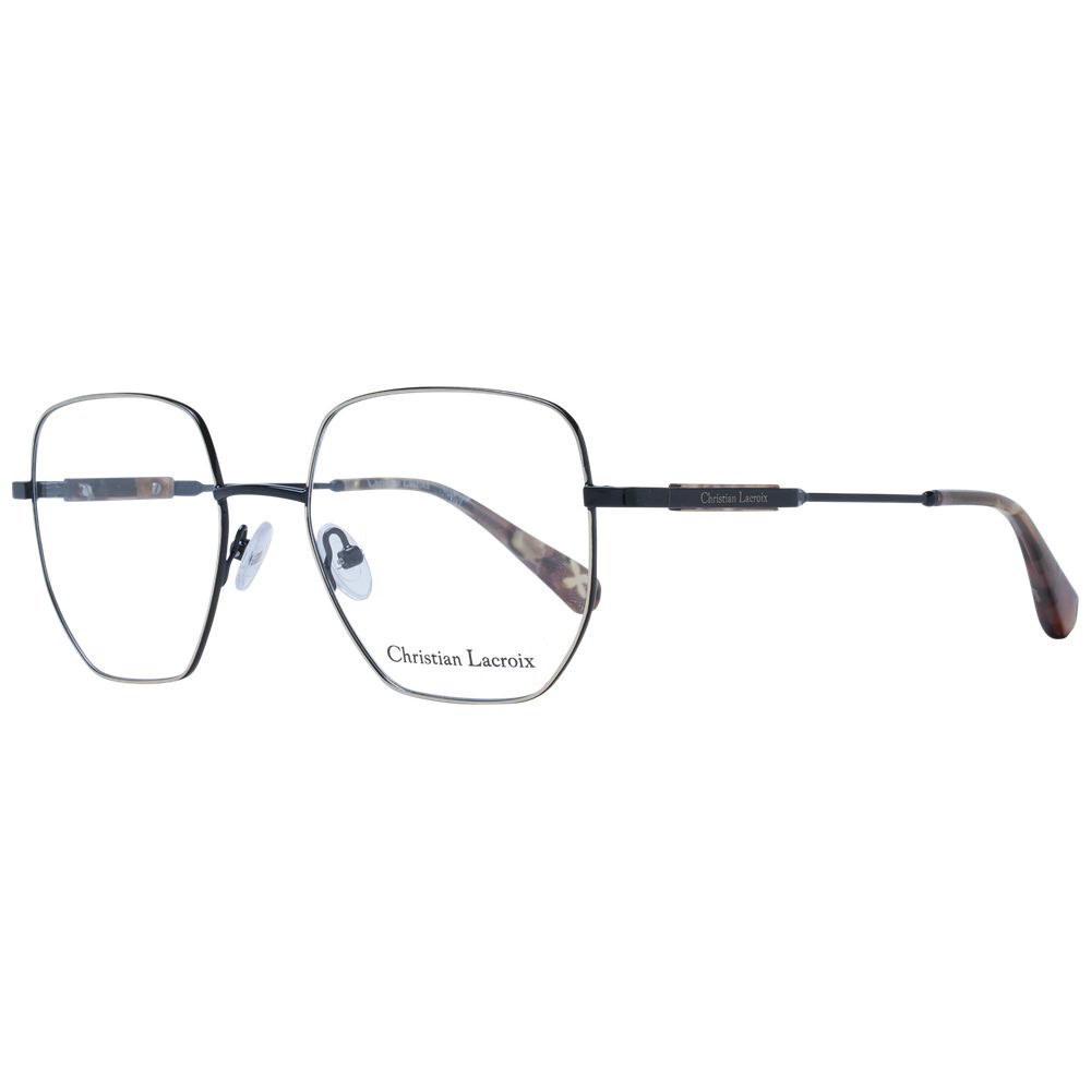Discover the Christian Lacroix Black Stainless Steel Glasses, where exquisite craftsmanship meets modern elegance, perfect for those who embody luxury and sophistication.
