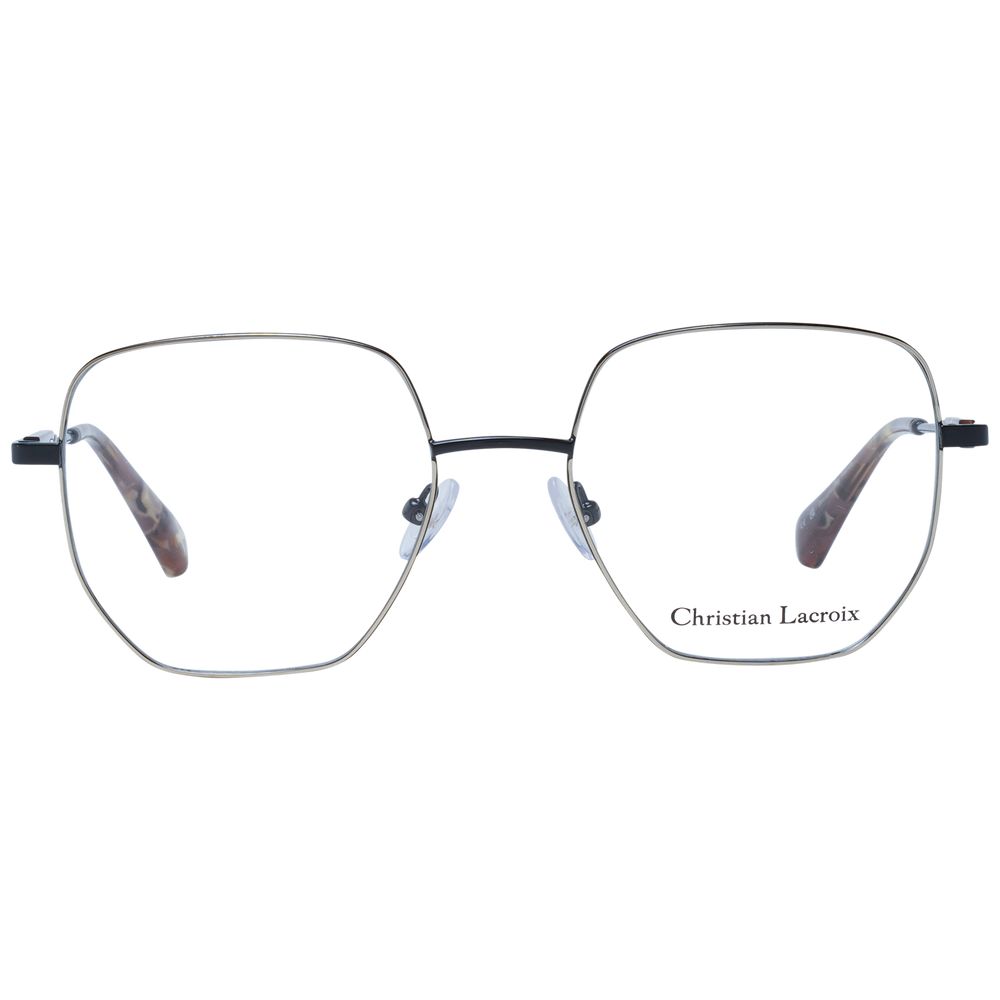 Experience the allure of Christian Lacroix Black Stainless Steel Glasses, where timeless elegance meets modern sophistication, perfect for the discerning individual.