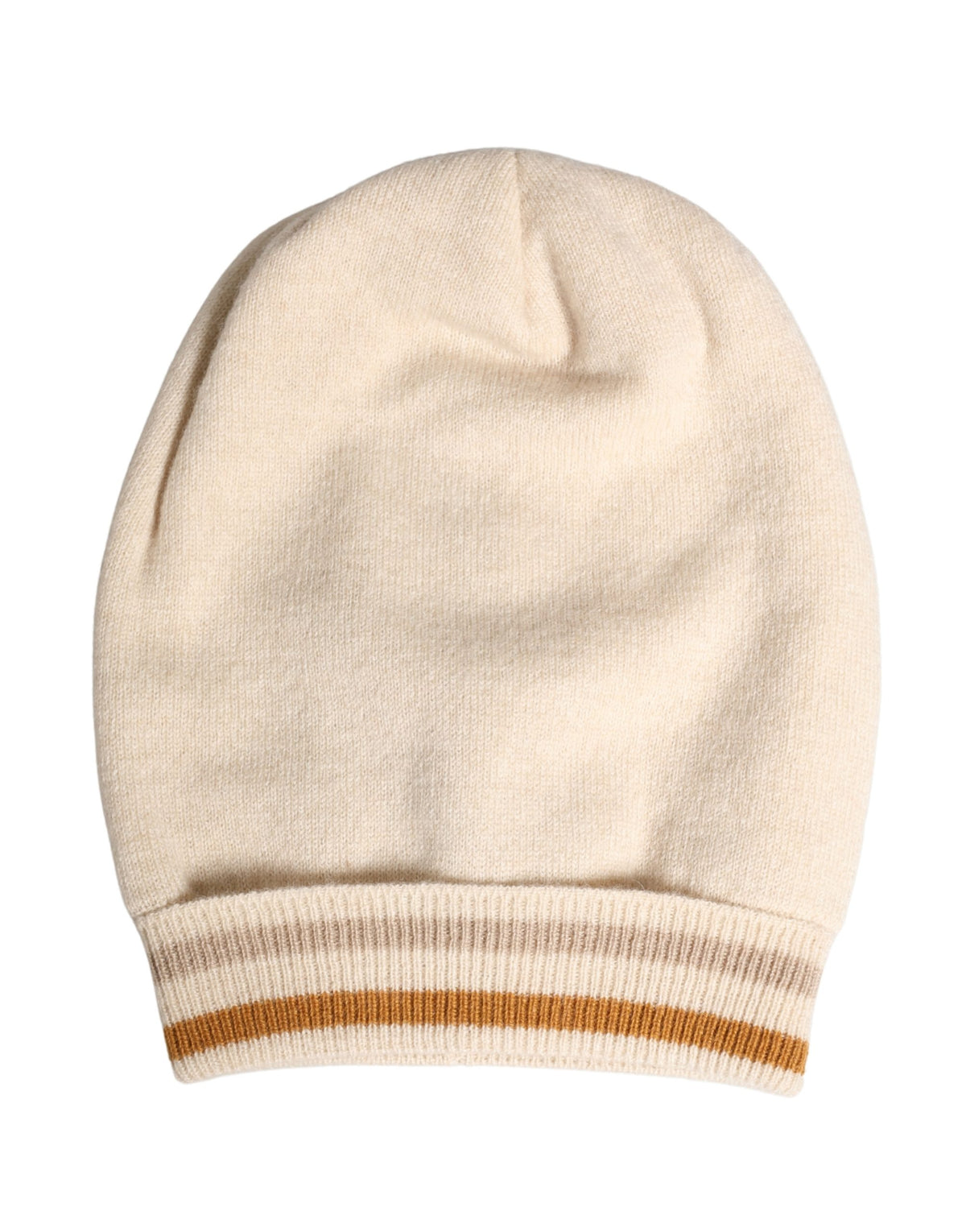 Elevate your winter wardrobe with the Dolce & Gabbana Beige Cashmere Knitted Beanie Hat, a symbol of exquisite Italian craftsmanship and timeless luxury.