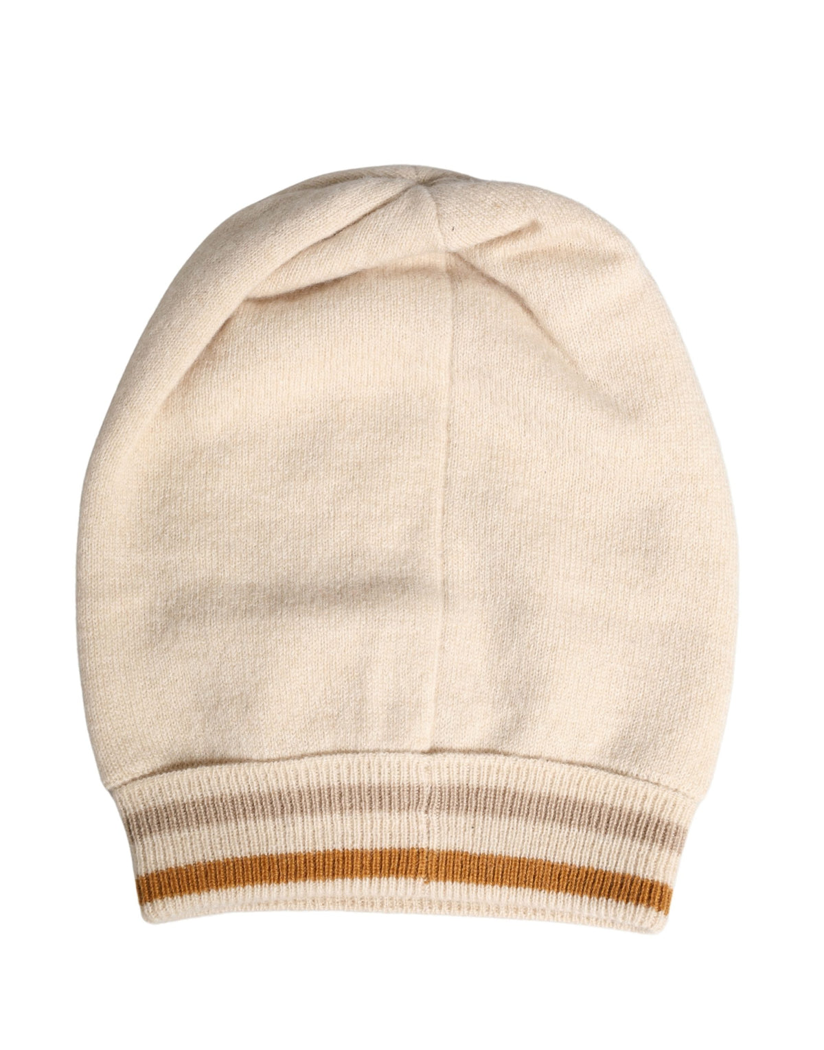 Elevate your winter wardrobe with the Dolce & Gabbana Beige Cashmere Knitted Beanie Hat, a timeless accessory crafted in Italy from the finest cashmere for unparalleled luxury.