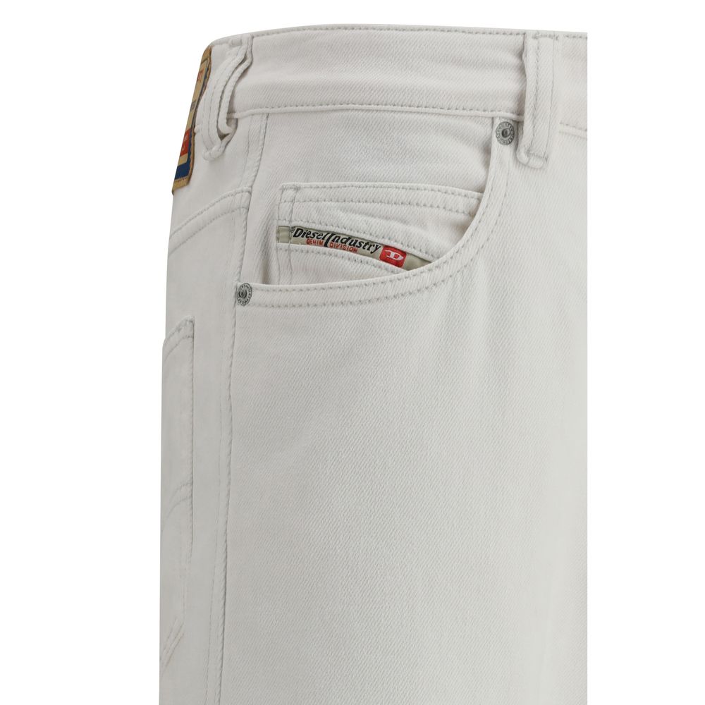 Diesel White Cotton Slim Fit Jeans - Effortless Luxury Style