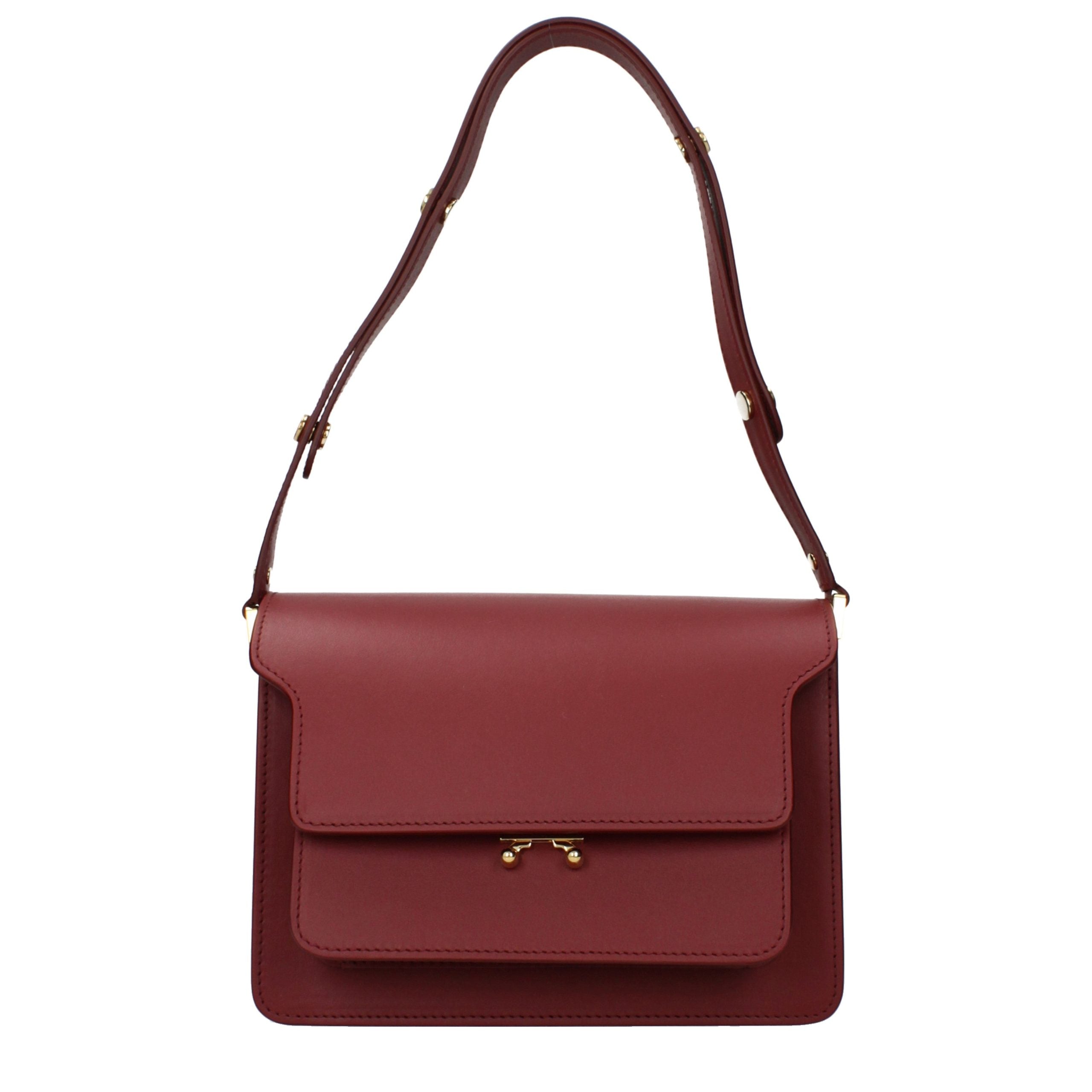 Elevate your style with the Marni Red Leather Shoulder Bag, a luxurious embodiment of craftsmanship and elegance, perfect for any sophisticated occasion.