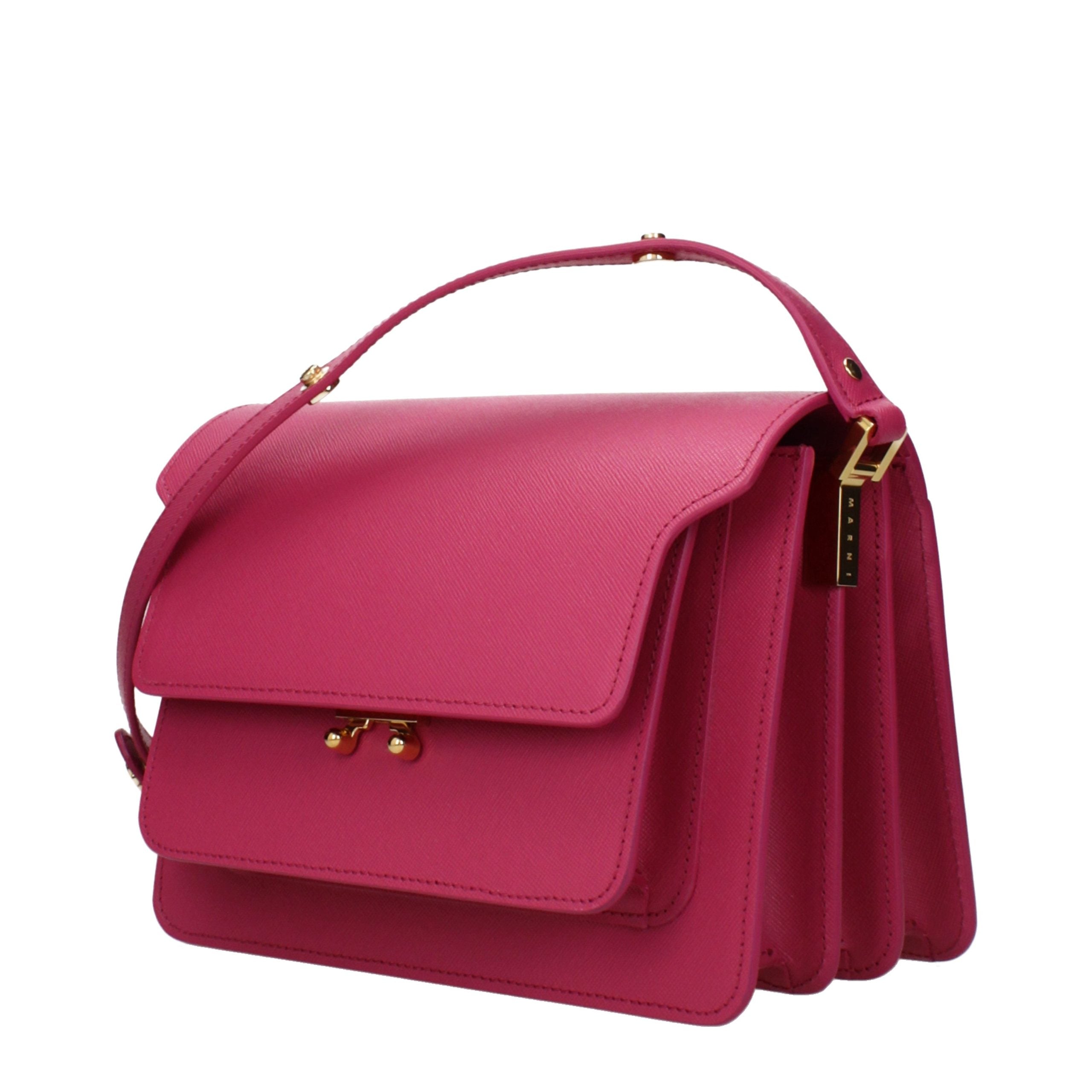 Elevate your style with the Marni Pink Leather Shoulder Bag, a luxurious fuchsia masterpiece that embodies sophistication and exquisite craftsmanship for the discerning individual.