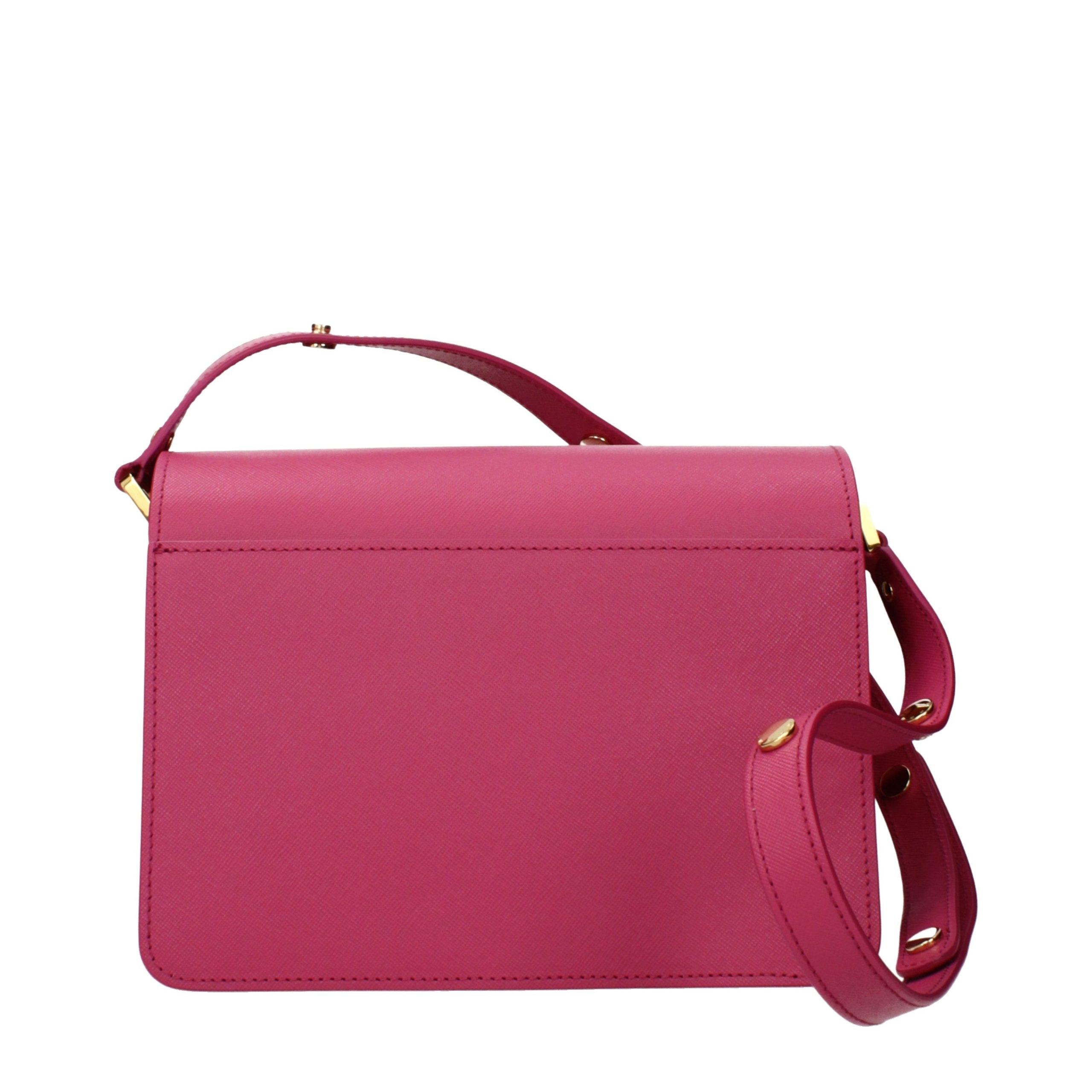 Elevate your allure with the Marni Pink Leather Shoulder Bag, a masterpiece of fuchsia leather craftsmanship that embodies sophistication and timeless elegance.