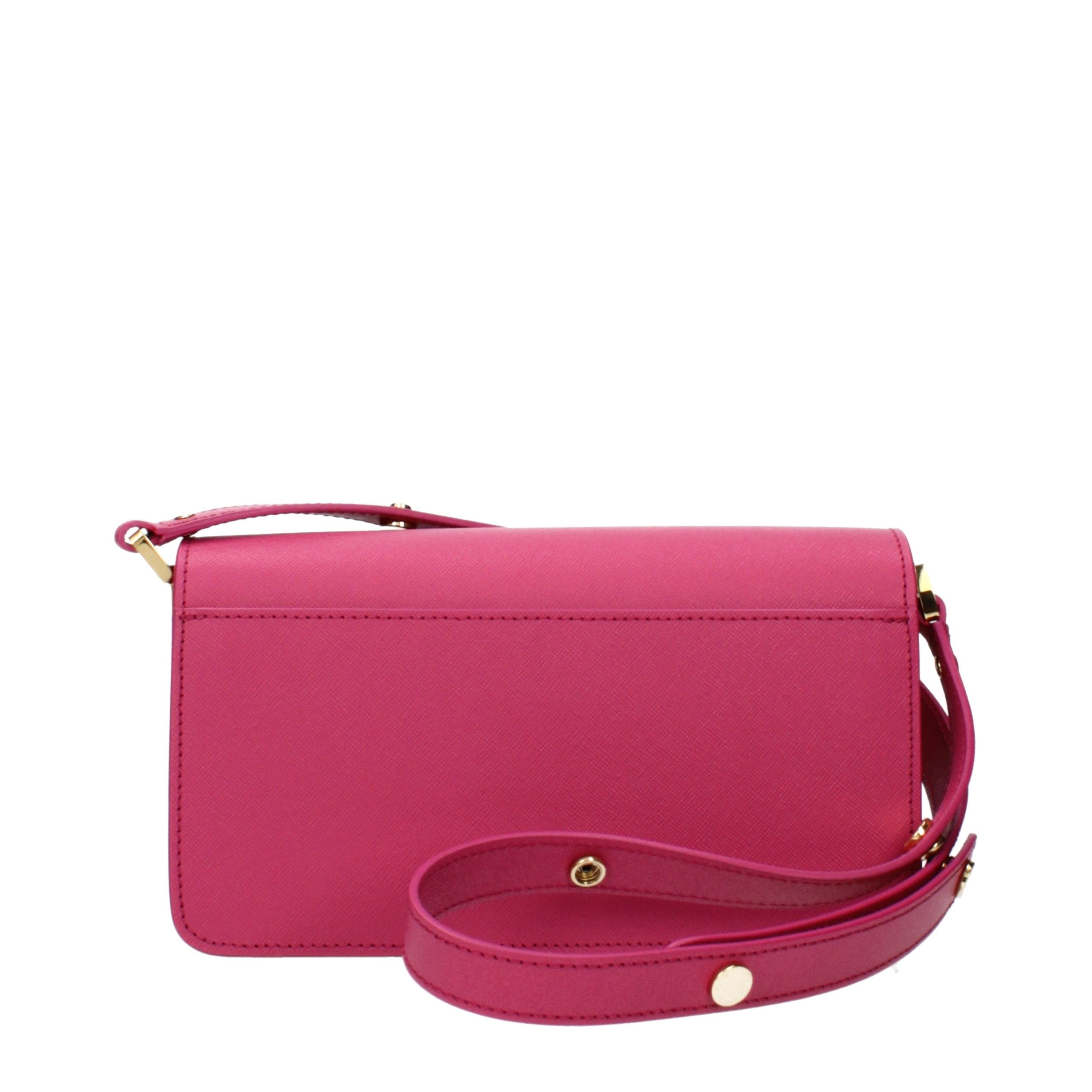 Indulge in the Marni Pink Leather Shoulder Bag, a masterpiece of fuchsia leather, designed for those who embody elegance and sophistication in every moment.