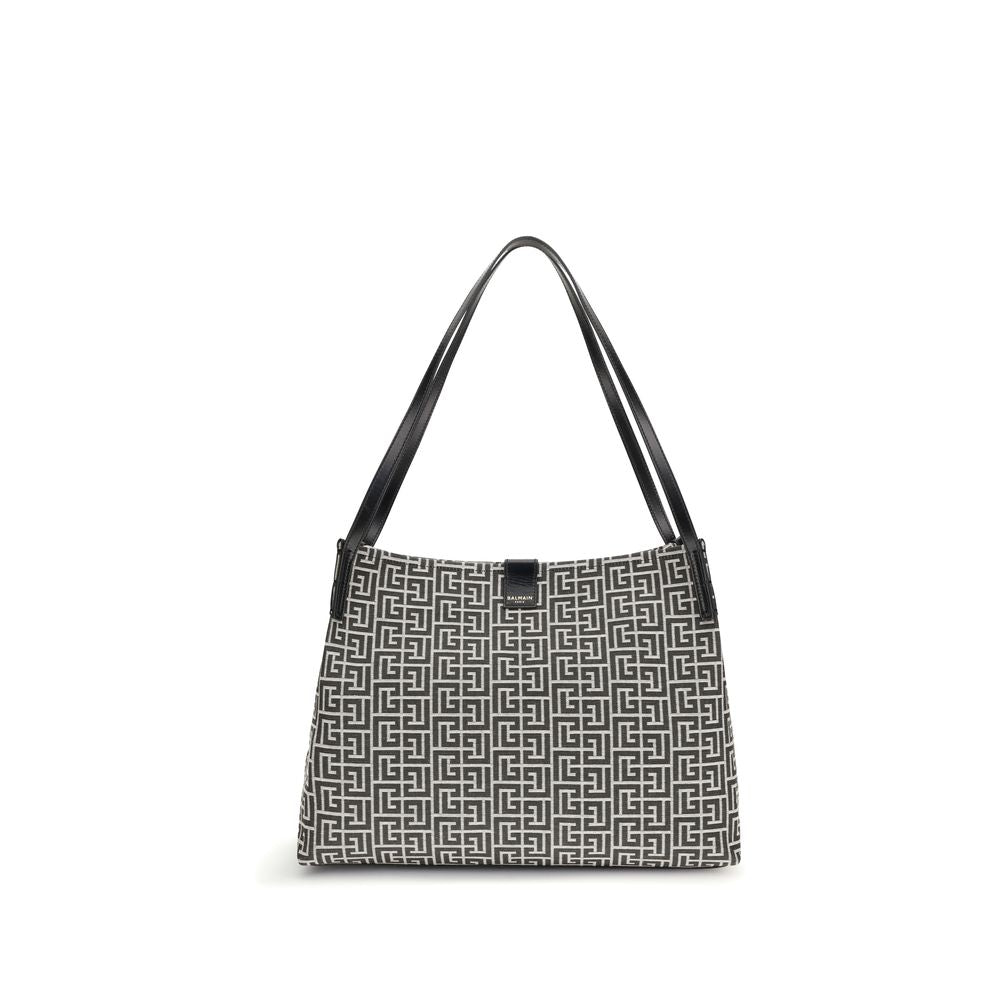 Balmain Black Cotton Shoulder Bag - Luxury Everyday Elegance