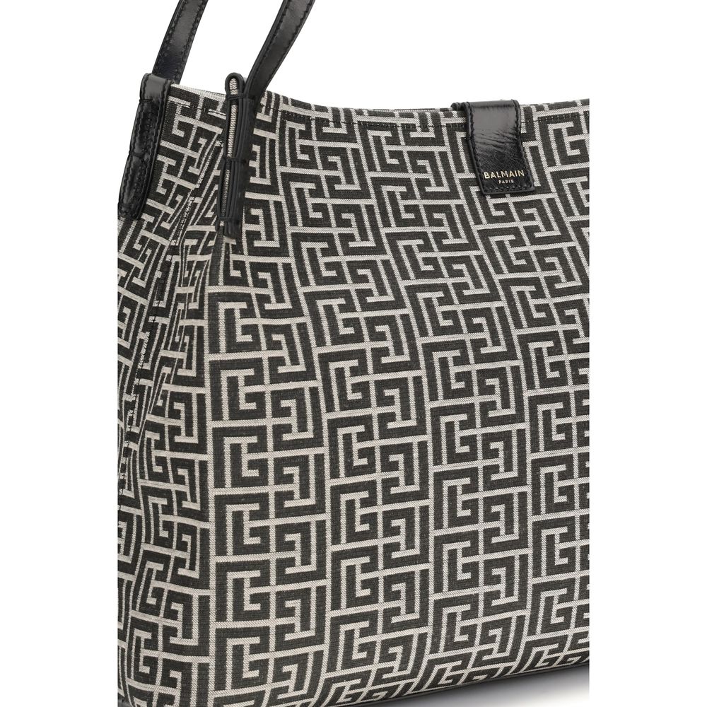 Balmain Black Cotton Shoulder Bag - Timeless Luxury Tote