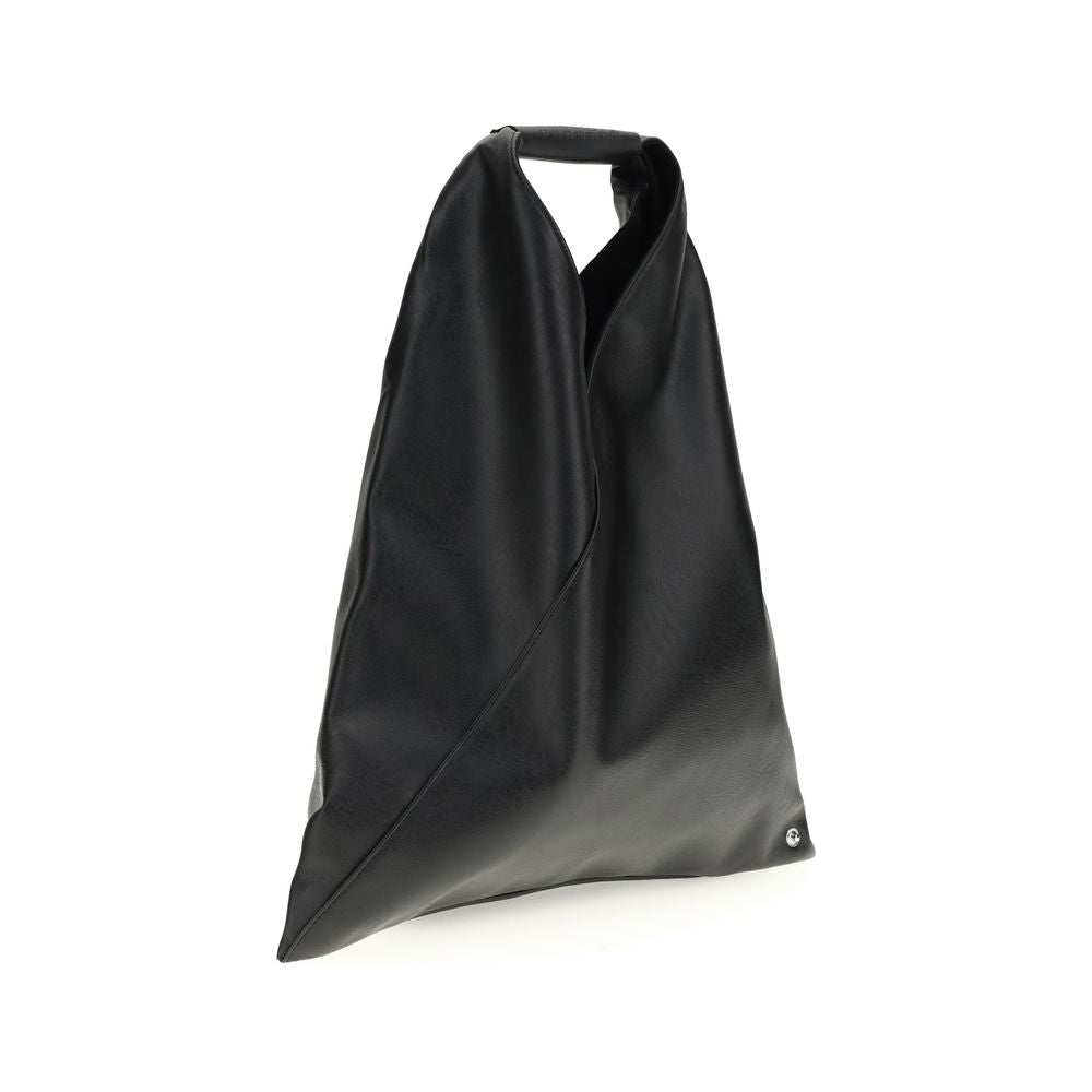 Discover the MM6 Black Polyethylene Handbag, a luxurious blend of faux leather and minimalist design, perfect for the discerning individual seeking modern sophistication.