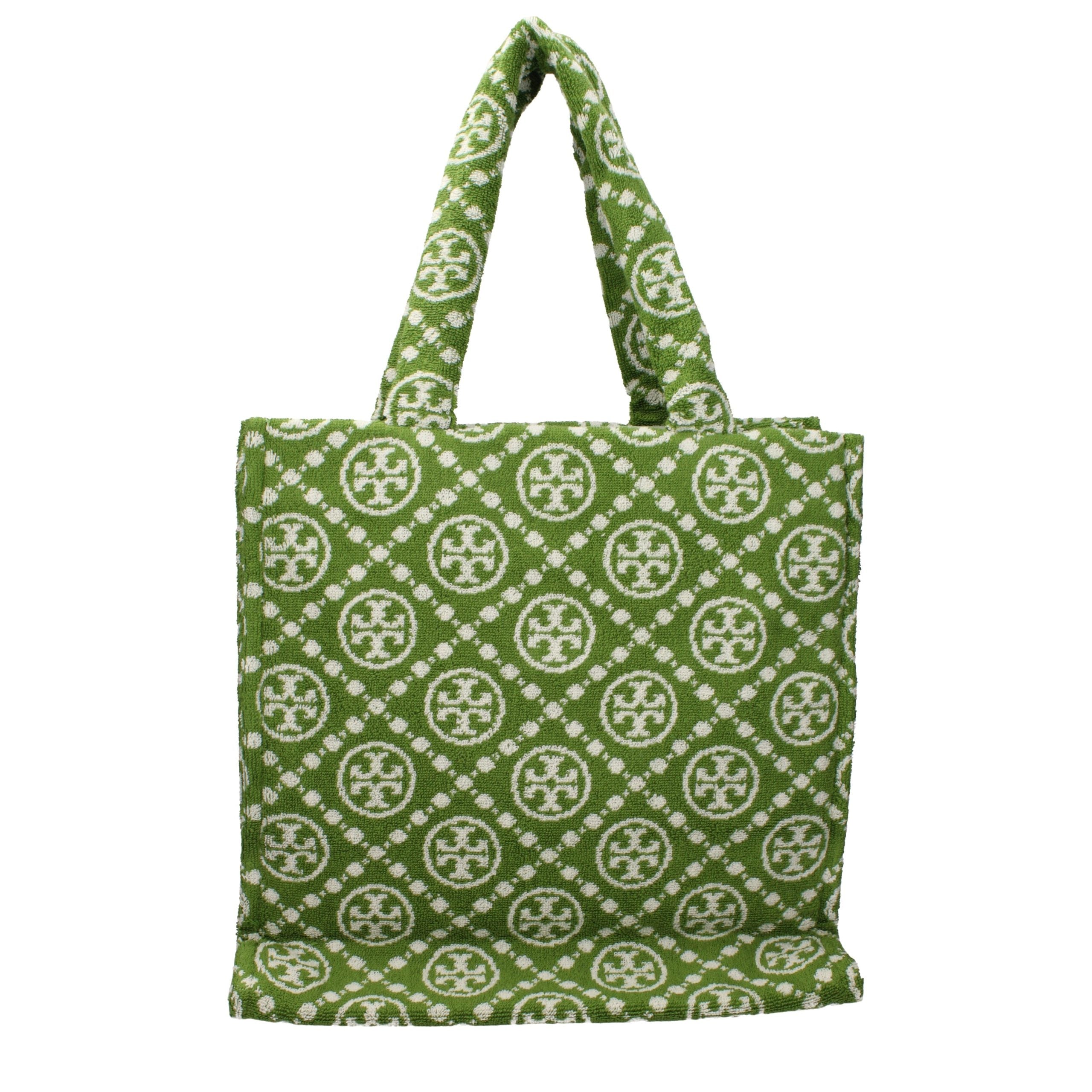 Tory Burch Green Cotton-Like Shoulder Bag - Timeless Luxury