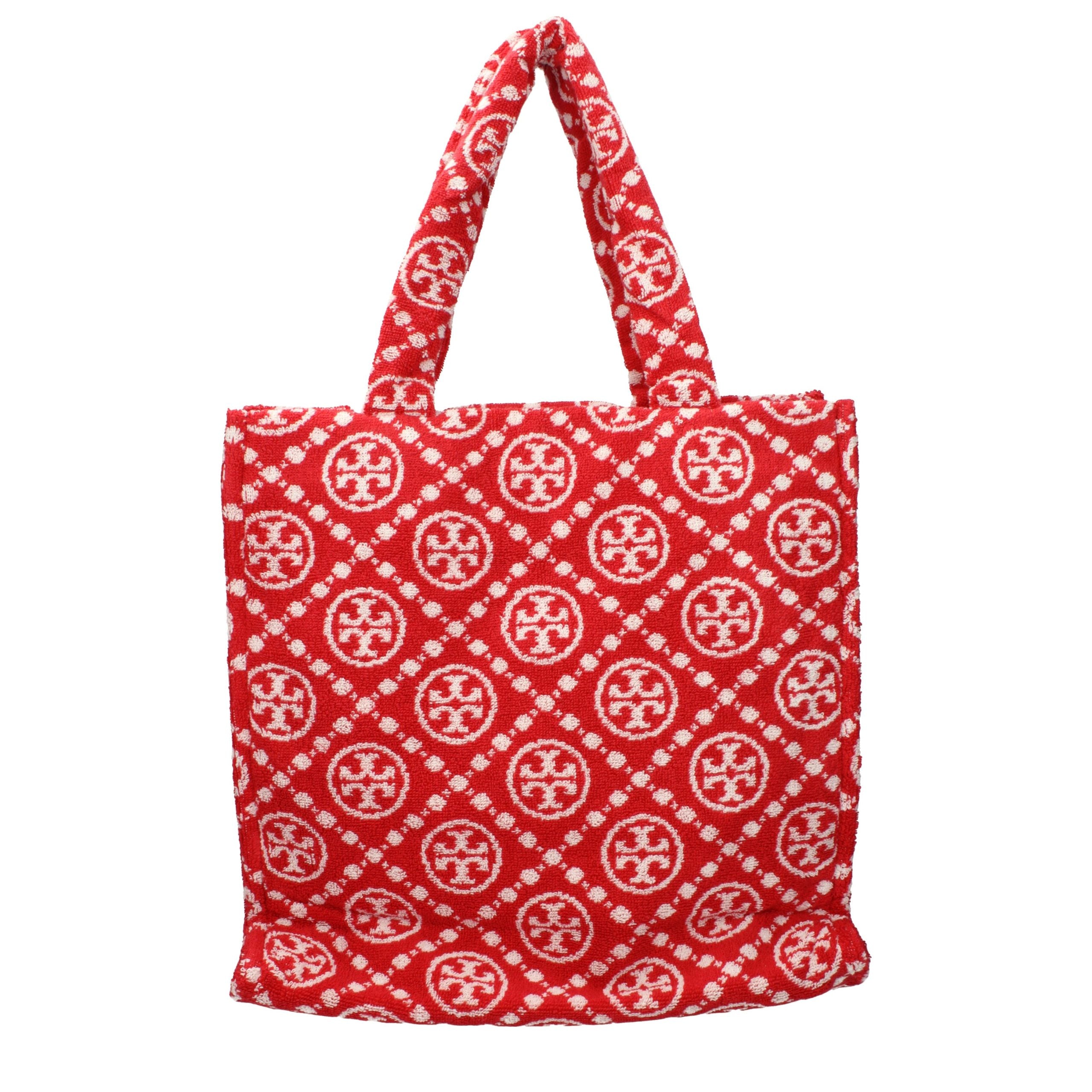 Tory Burch Red Cotton-Like Shoulder Bag - Exquisite Luxury Elegance