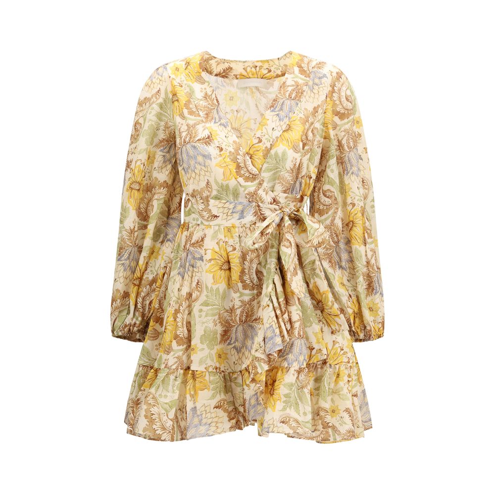 Experience the allure of the Zimmermann Bicolor Cotton Casual Dress, crafted from luxurious floral cotton voile, embodying elegance and sophistication for every occasion.