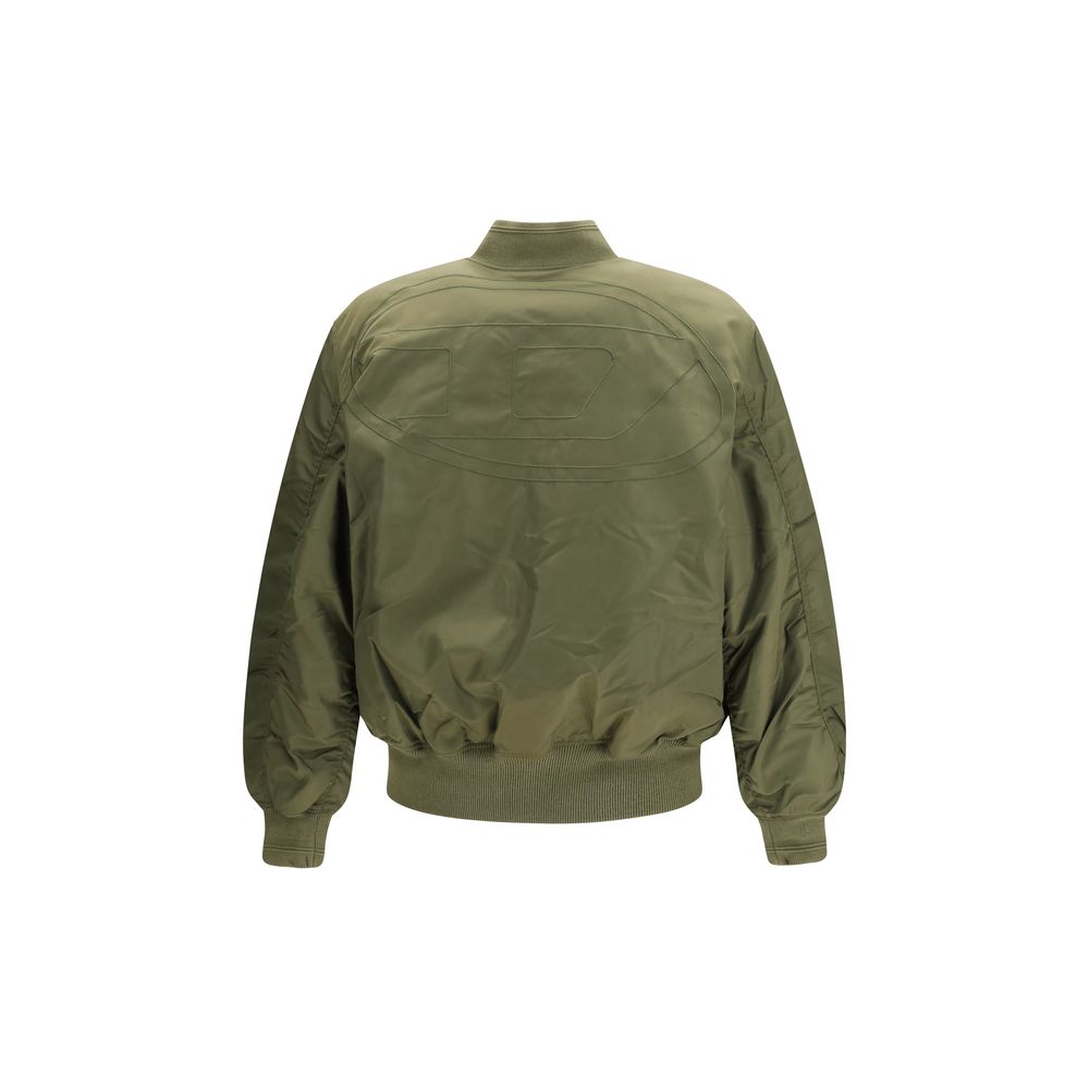 Diesel Bicolor Polyamide Bomber Jacket - Designer Luxury Outerwear