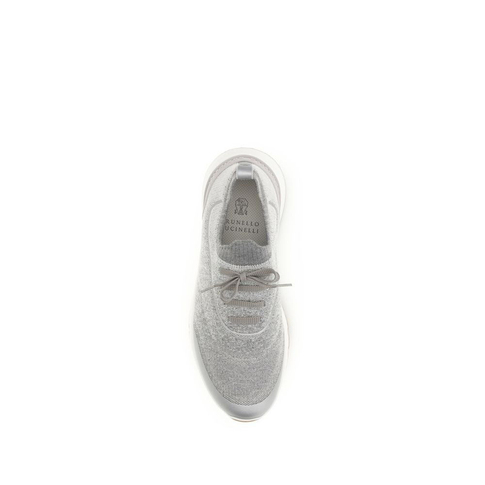 Elevate your style with Brunello Cucinelli Gray Cotton Athletic Sneakers from the SS26 Luxury Sneakers Collection, where exquisite craftsmanship meets contemporary elegance for a refined lifestyle.
