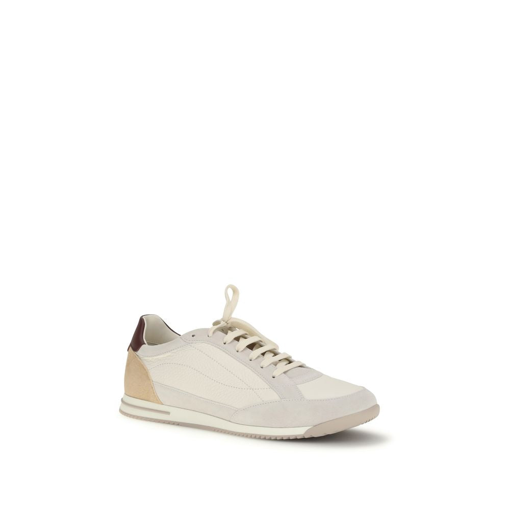 Brunello Cucinelli Beige Calf Leather Sneakers - Luxury Redefined