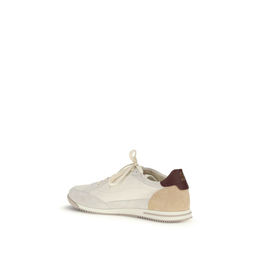 Brunello Cucinelli Beige Calf Leather Sneakers - Luxury Redefined