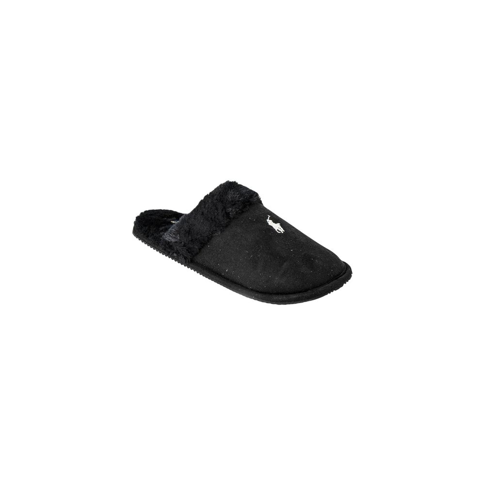Ralph Lauren Black Polyester Slippers - Luxurious Comfort Redefined