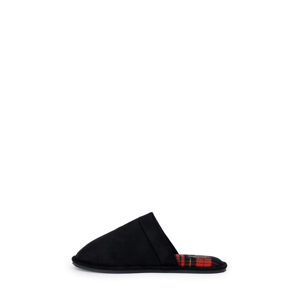 Ralph Lauren Black Polyester Slippers - Timeless Luxury Comfort