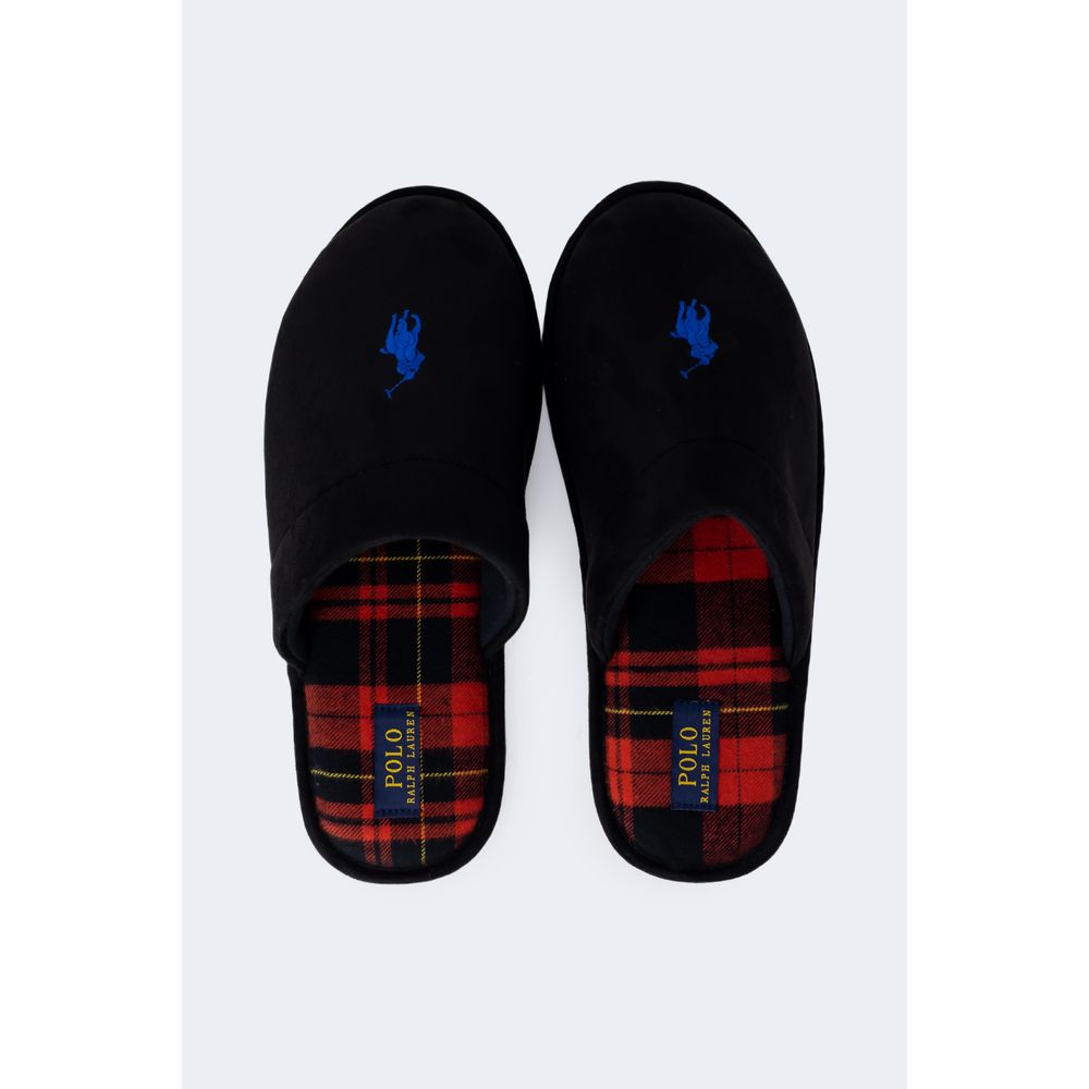 Ralph Lauren Black Polyester Slippers - Timeless Luxury Comfort