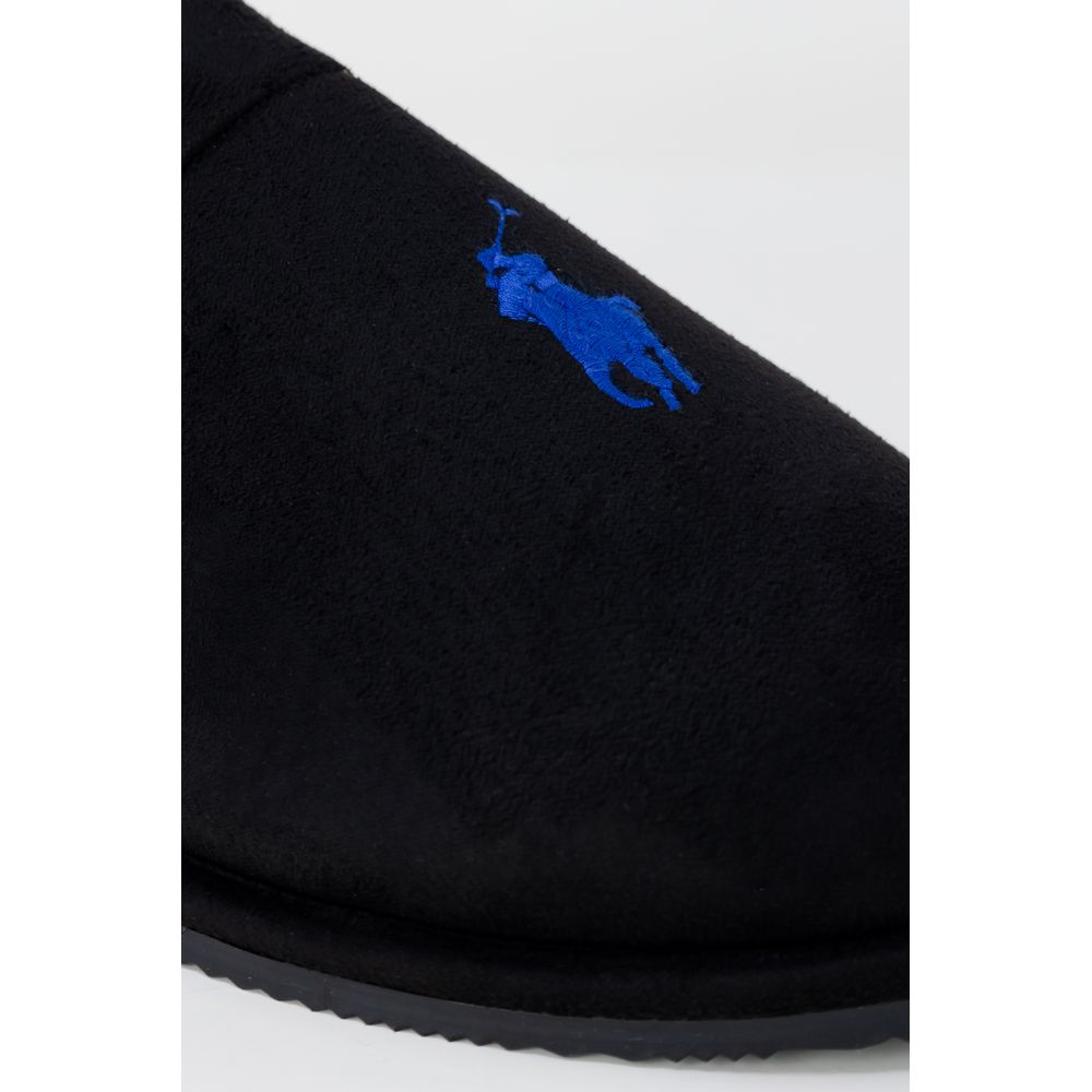 Ralph Lauren Black Polyester Slippers - Timeless Luxury Comfort