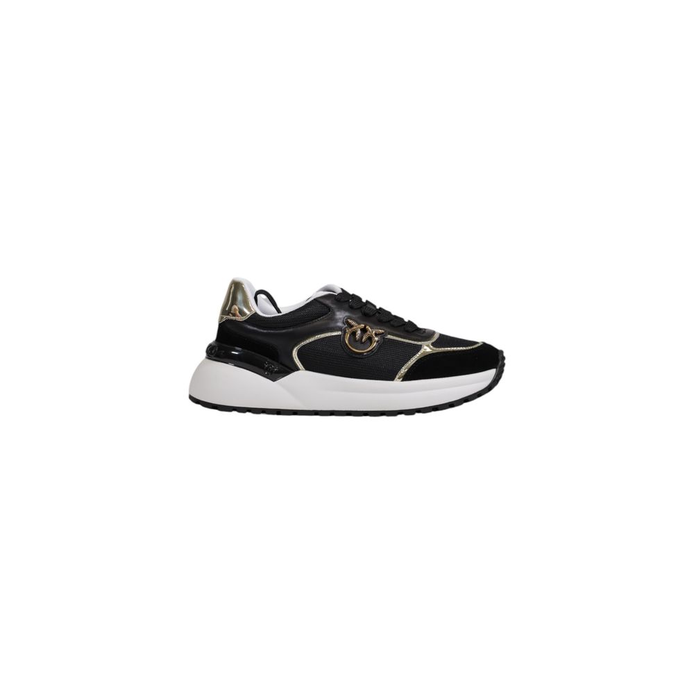 Elevate your style with PINKO Black Leather Low Top Sneakers, where exquisite craftsmanship meets luxury comfort, perfect for the discerning individual.