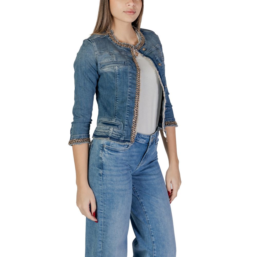 Liu Jo Light Blue Denim Jacket | Artisanal Elegance Unveiled