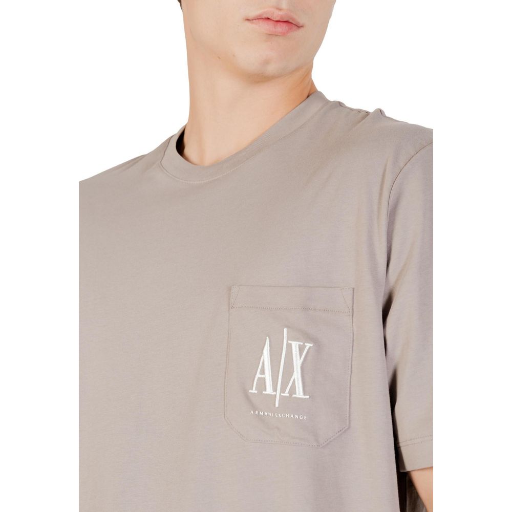 Elevate your wardrobe with the Armani Exchange Brown Cotton Sportswear T-Shirt, crafted from pure cotton for unmatched comfort and refined elegance in every moment.