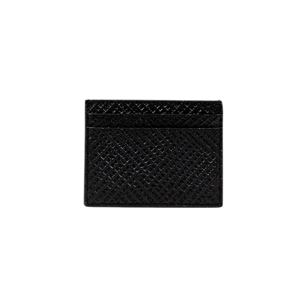Armani Exchange Black Leather Cardholder - Timeless Luxury Accessory
