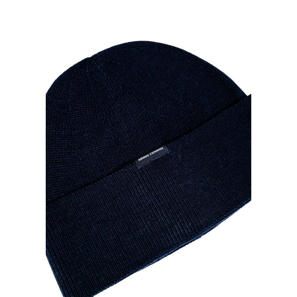 Armani Exchange Blue Marabou Cap - Luxury Fashion Essential