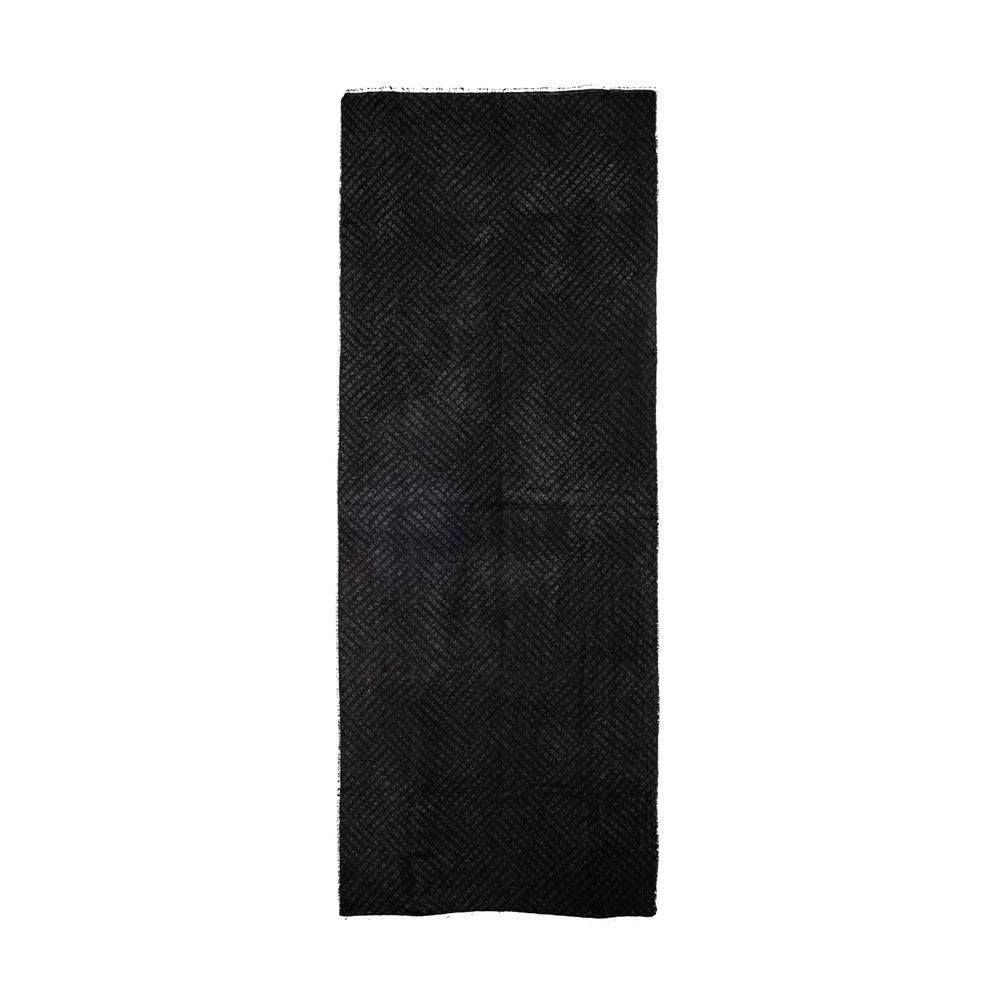 Armani Exchange Black Viscose Scarf - Timeless Luxury Accessory
