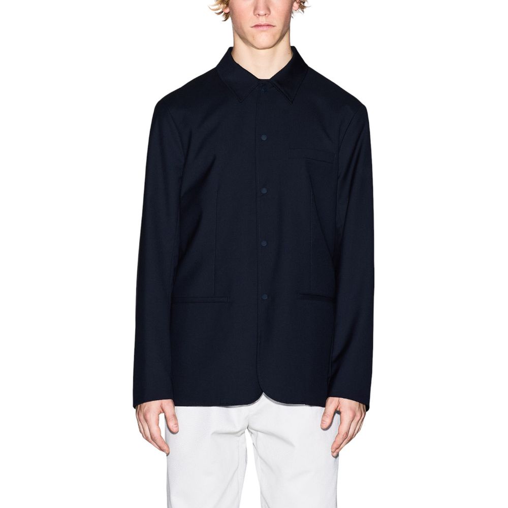 Elevate your wardrobe with the Armani Exchange Black Polyester Blazer, a masterpiece of luxury and comfort, crafted for the discerning individual who values sophistication.