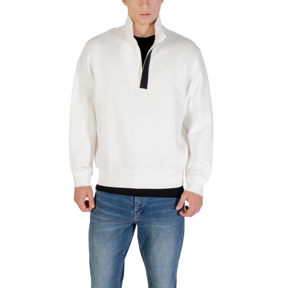 Discover the Armani Exchange Cream Cotton Sweatshirt, a blend of luxury and comfort, crafted for the discerning individual seeking effortless elegance.