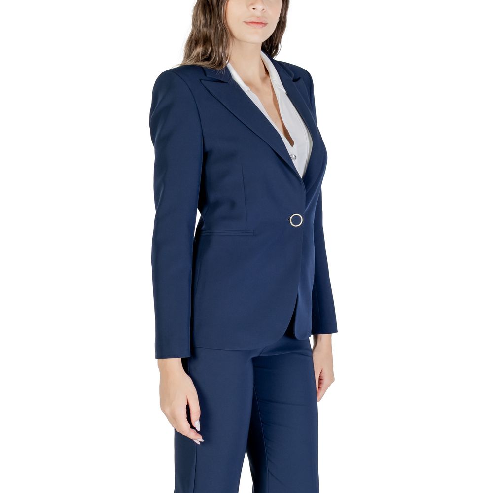 Rinascimento Blue Polyester Blazer